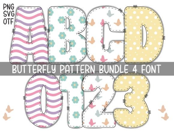 Discover the Delightful Butterfly Pattern Color Font