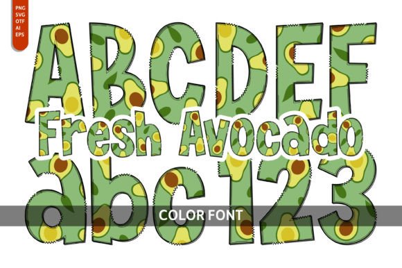Fresh Avocado: A Playful Color Font for Creative Projects