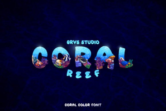 Grvs Coral Reef Colorful Decorative Svg: A Vibrant Font for Ocean-Themed Branding