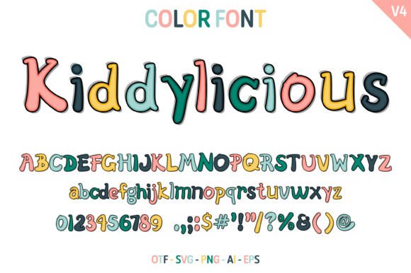 Kiddylicious V4: The Playful Font for Kid-Focused Designs