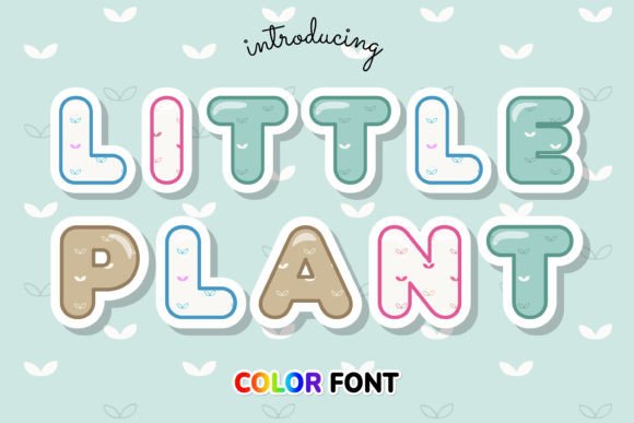 Little Plant: A Fresh, Leafy Color Font for Organic Designs