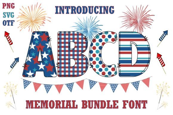 Memorial: A Patriotic Typeface for Red, White, and Blue Designs