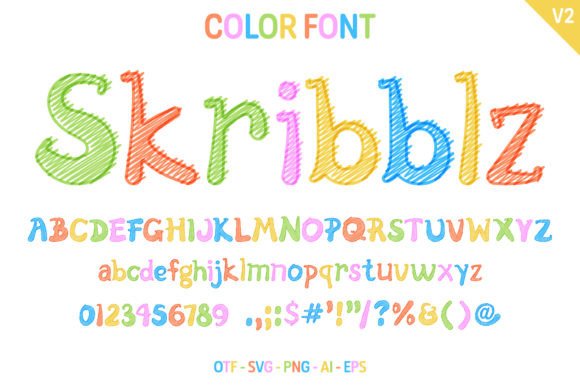 Skribblz V2: A Playful Typeface for Creative Projects