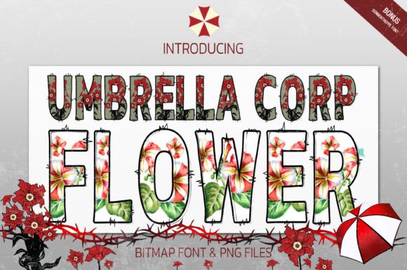 Umbrella Corp Flower Duo: A Stylishly Spooky Typeface for Designers
