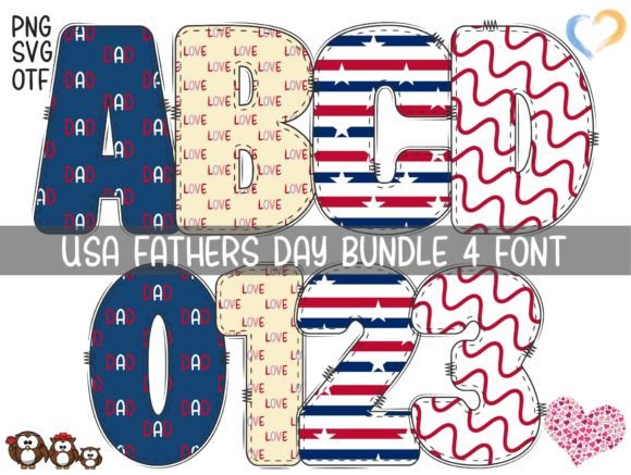 Usa Fathers Day: A Patriotic Font for Bold, Creative Designs